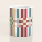 Woven Checks and Stripes Multicolored Coffee Mug Gallery Image 4