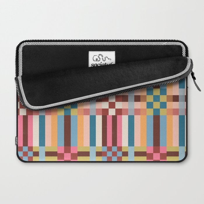 Woven Checks and Stripes Multicolored Laptop Sleeve Gallery Image 2