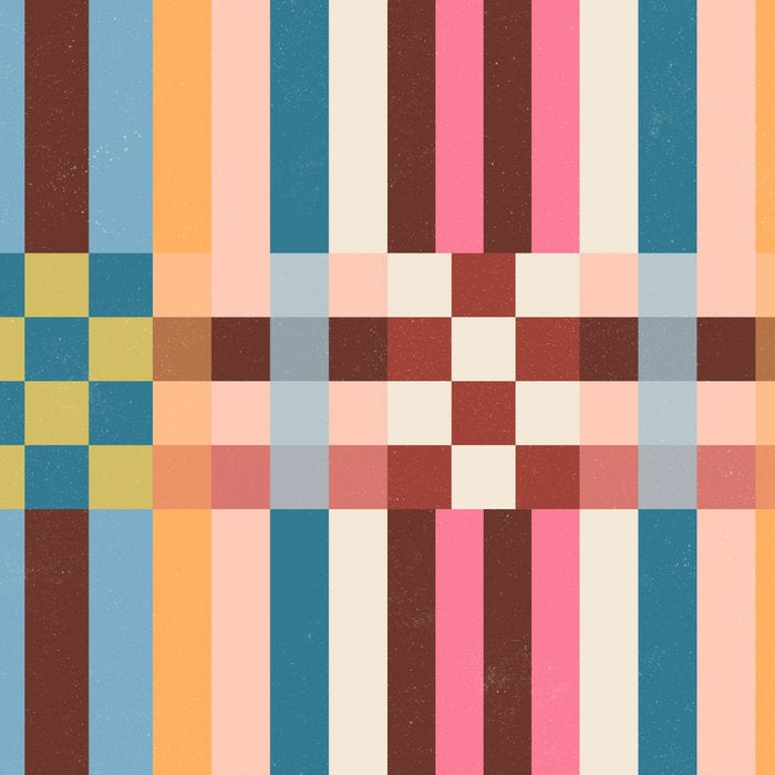 Woven Checks and Stripes Multicolored Coffee Mug Gallery Image 2