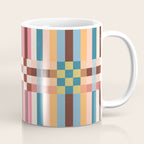 Woven Checks and Stripes Multicolored Coffee Mug Gallery Image 1