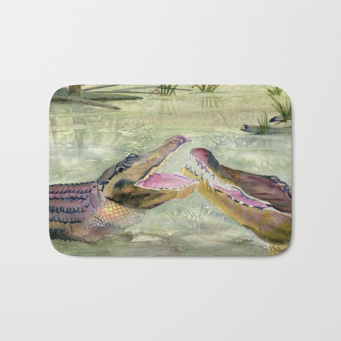 Alligator Study  Bath Mat Gallery Image 1