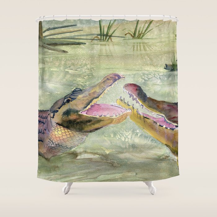Alligator Study  Shower Curtain Gallery Image 1