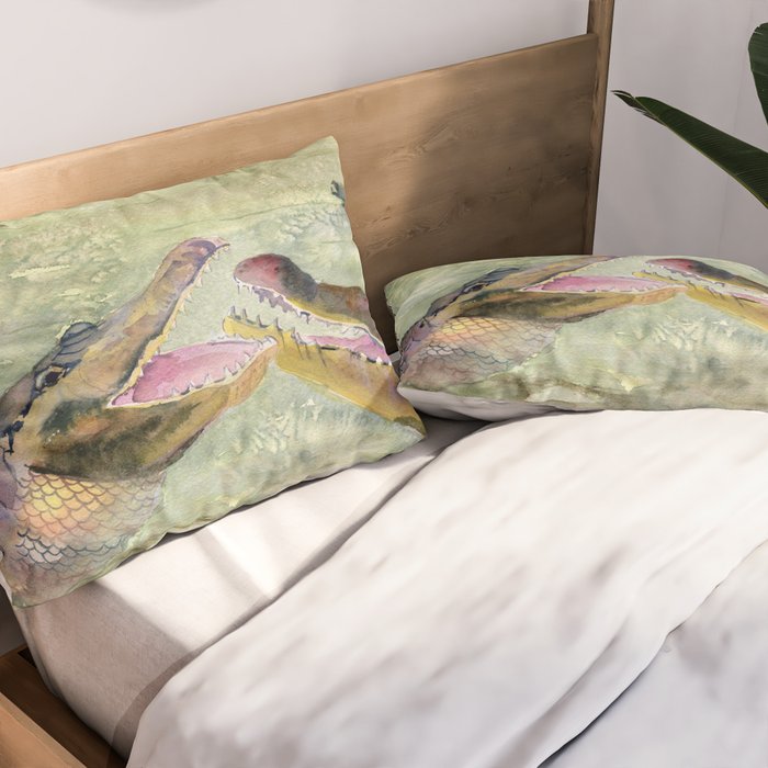 Alligator Study  Pillow Sham Gallery Image 2