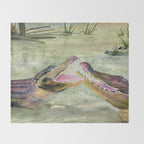 Alligator Study  Throw Blanket Gallery Image 2