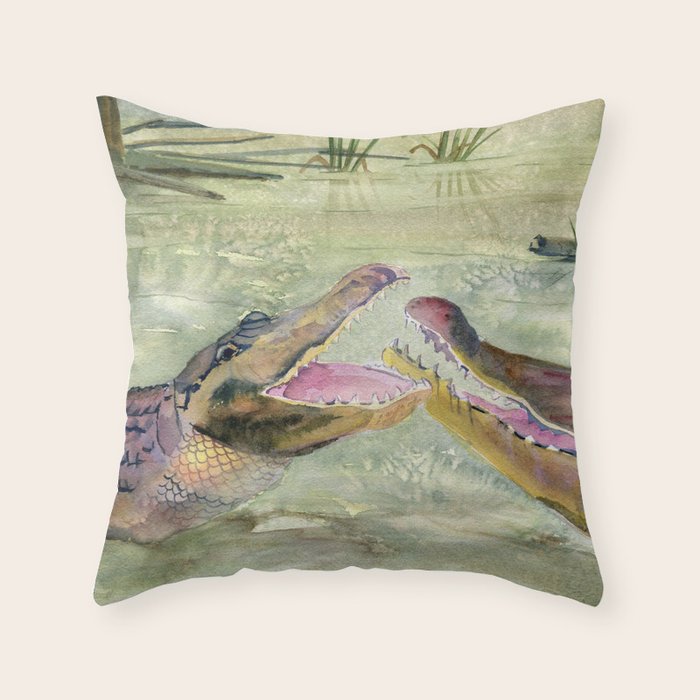 Alligator Study  Throw Pillow Gallery Image 1