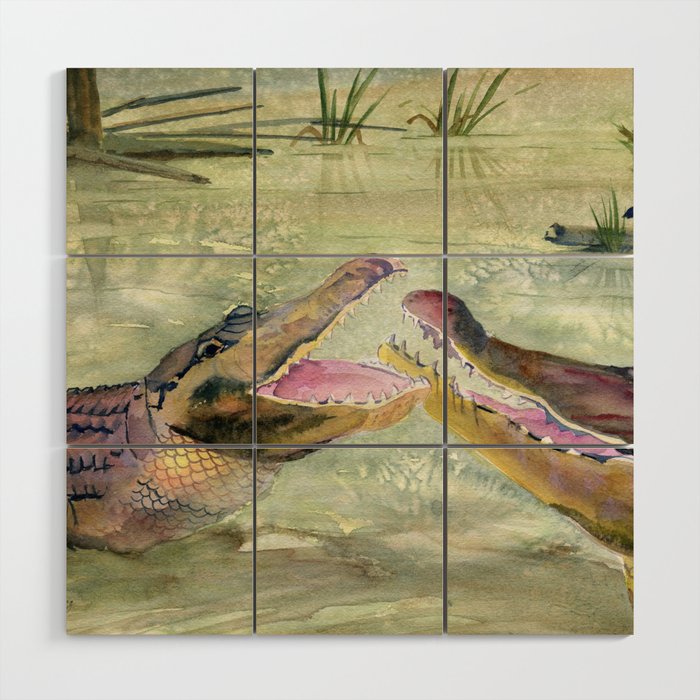 Alligator Study  Wood Wall Art Gallery Image 1