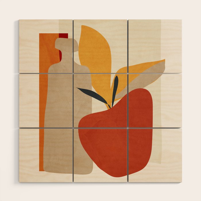 Red Apple Wood Wall Art Gallery Image 1