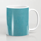 Teal White Lines Minimalist Artwork 01 Coffee Mug Gallery Image 1