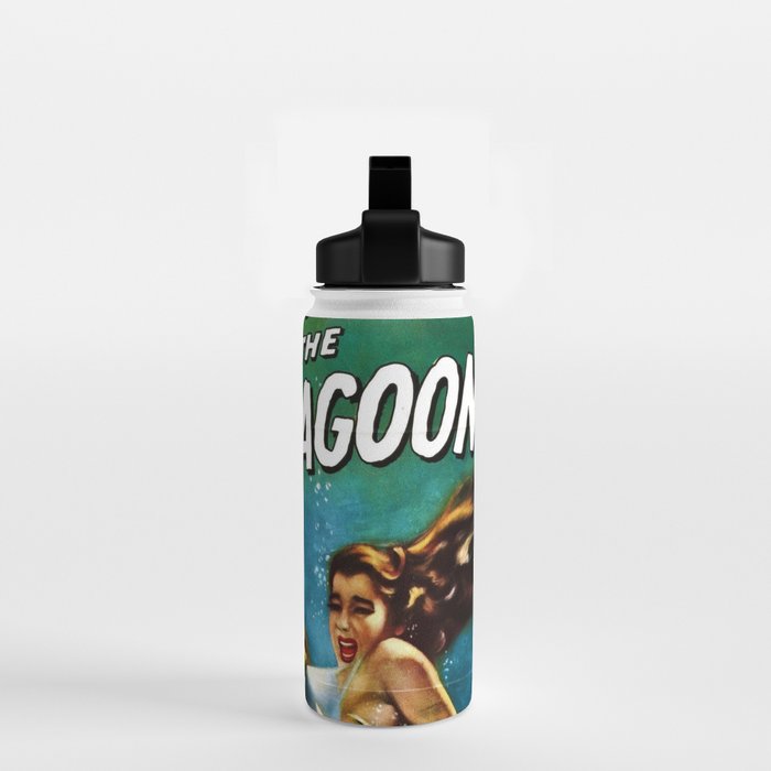 Vintage Creature from the Black Lagoon horror movie lobby theatrical poster card No. 2 green Water Bottle Gallery Image 2