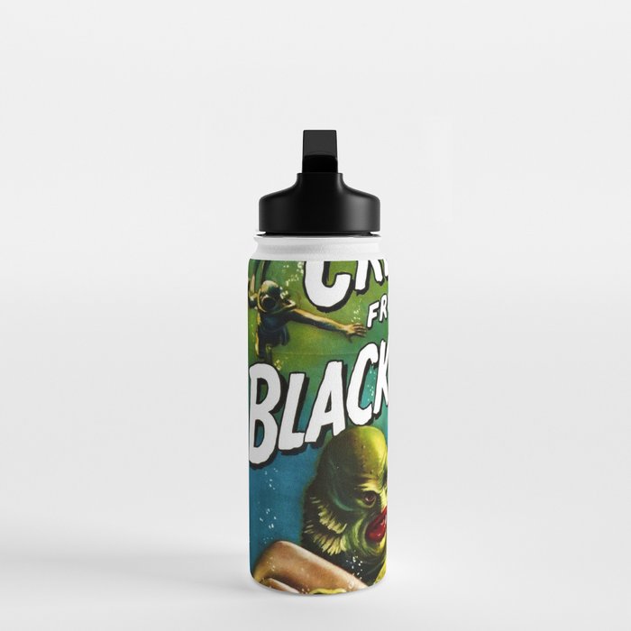 Vintage Creature from the Black Lagoon horror movie lobby theatrical poster card No. 2 green Water Bottle Gallery Image 3