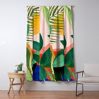 Abstract Art Tropical Leaves 126 Window Curtain Gallery Image 5