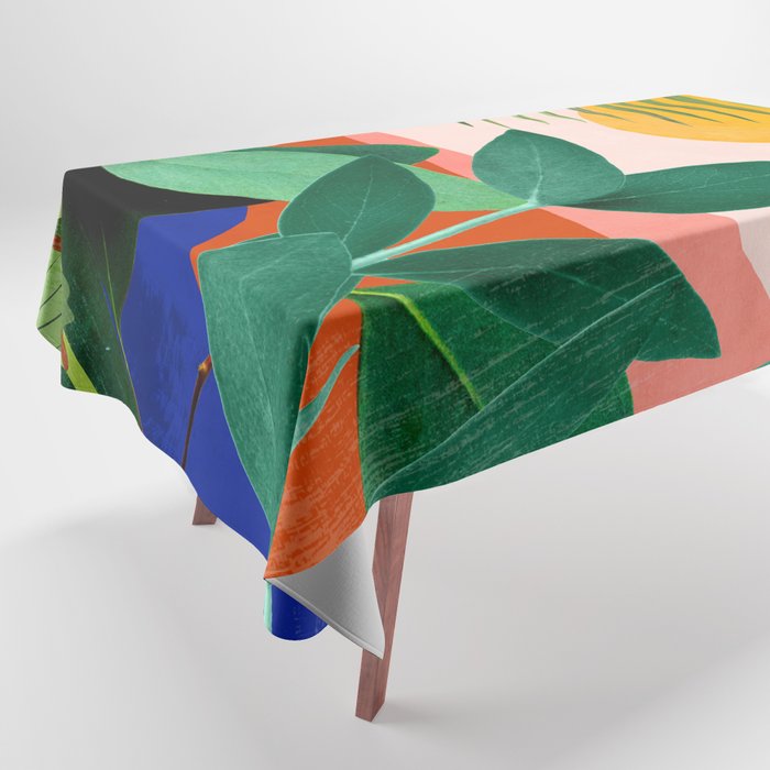 Abstract Art Tropical Leaves 126 Tablecloth Gallery Image 1