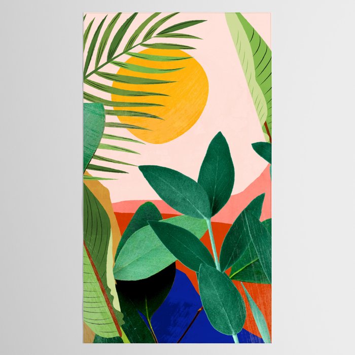 Abstract Art Tropical Leaves 126 Tablecloth Gallery Image 2