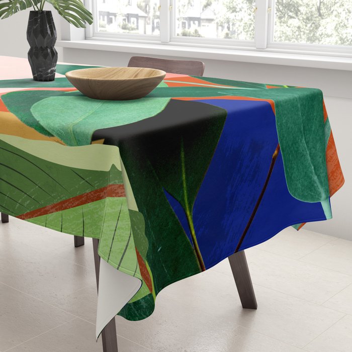 Abstract Art Tropical Leaves 126 Tablecloth Gallery Image 3