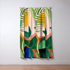 Abstract Art Tropical Leaves 126 Window Curtain Gallery Image 3