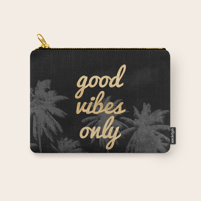 Good Vibes Only Palm Trees Carry All Pouch Gallery Image 1