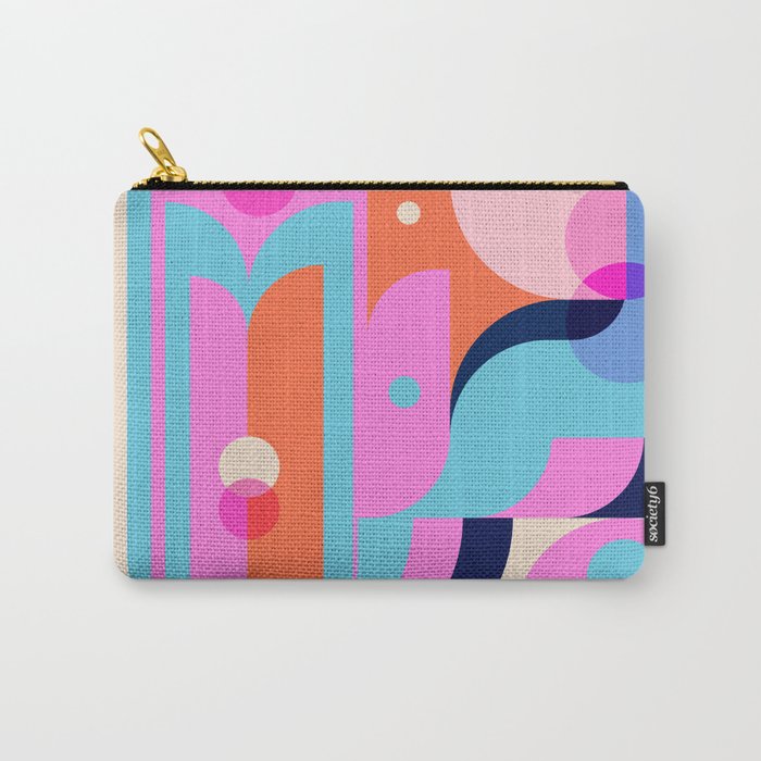 Blue Pink Girl Carry All Pouch Gallery Image 1