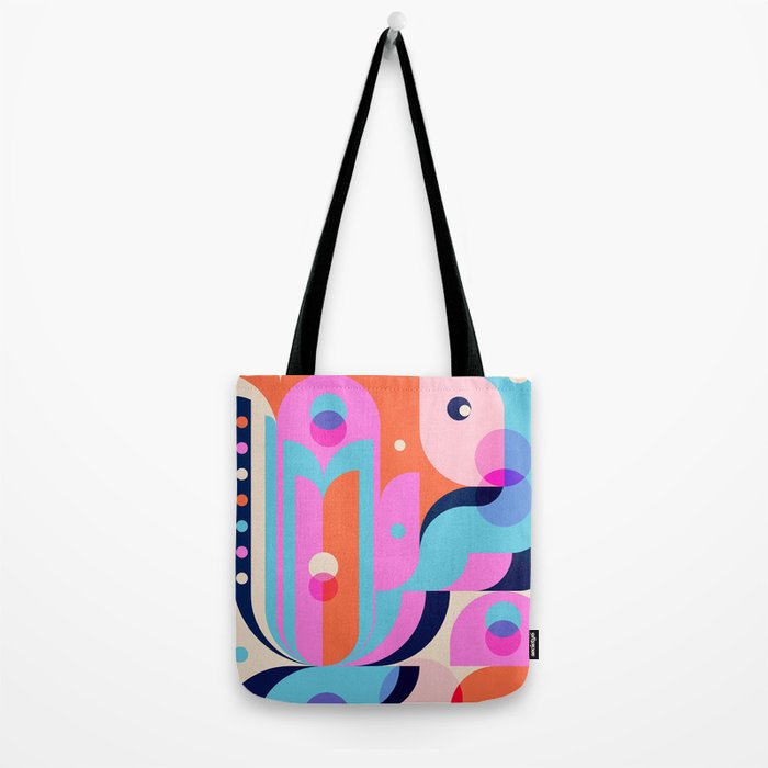 Blue Pink Girl Tote Bag Gallery Image 2