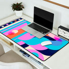 Blue Pink Girl Desk Mat Gallery Image 2