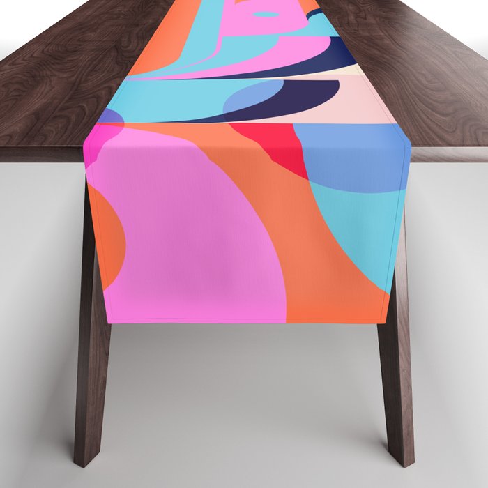Blue Pink Girl Table Runner Gallery Image 1