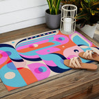 Blue Pink Girl Outdoor Rug Gallery Image 2