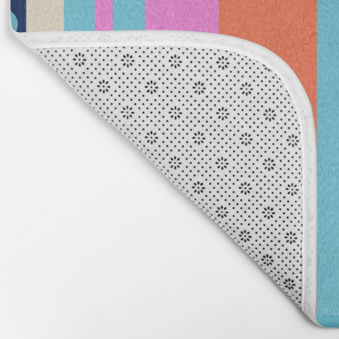 Blue Pink Girl Bath Mat Gallery Image 2
