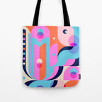 Blue Pink Girl Tote Bag Gallery Image 1