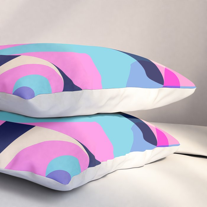 Blue Pink Girl Pillow Sham Gallery Image 3