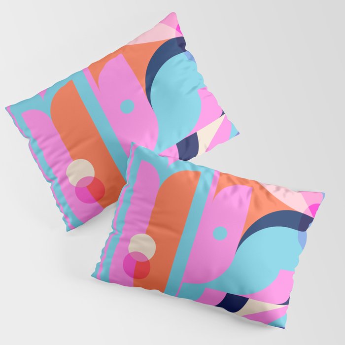Blue Pink Girl Pillow Sham Gallery Image 3