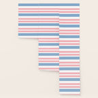 Pastel Pink Mixed Stripe Pattern with Light Blue and White Wallpaper Gallery Image 3