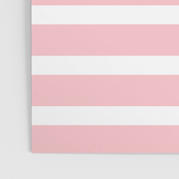 Pastel Pink Mixed Stripe Pattern with Light Blue and White Poster Gallery Image 3
