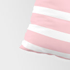Pastel Pink Mixed Stripe Pattern with Light Blue and White Pillow Sham Gallery Image 4
