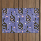 Slither Through The Stars Very Peri Outdoor Rug Gallery Image 1