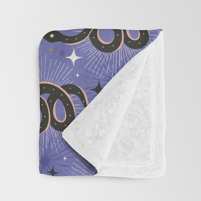 Slither Through The Stars Very Peri Throw Blanket Gallery Image 3