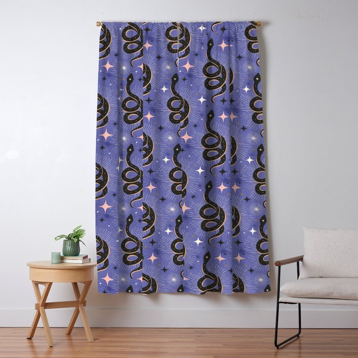 Slither Through The Stars Very Peri Window Curtain Gallery Image 5