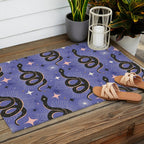 Slither Through The Stars Very Peri Outdoor Rug Gallery Image 2
