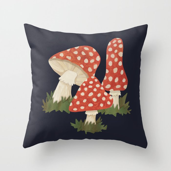 Poison Mushrooms Throw Pillow Gallery Image 6