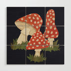 Poison Mushrooms Wood Wall Art Gallery Image 1