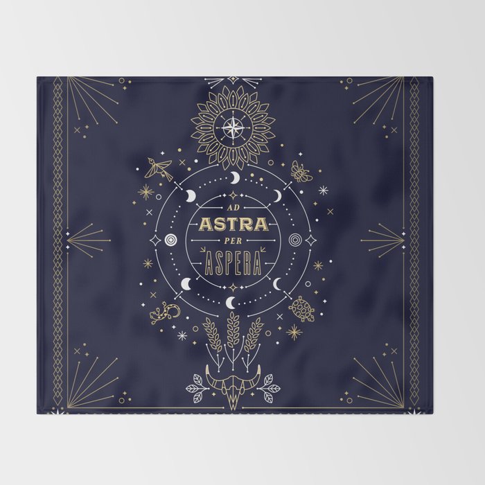 Ad Astra Per Aspera Throw Blanket Gallery Image 2