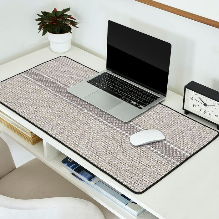Vintage Grain sack Grey Linen  Desk Mat Gallery Image 2