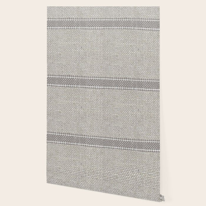 Vintage Grain sack Grey Linen  Wallpaper Gallery Image 2