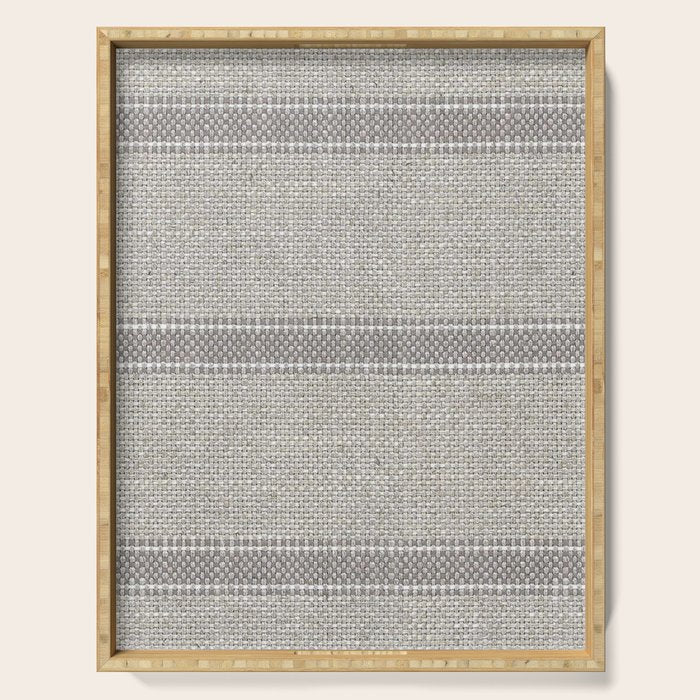 Vintage Grain sack Grey Linen  Serving Tray Gallery Image 1