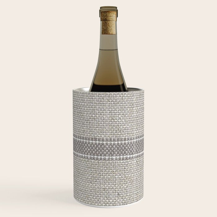 Vintage Grain sack Grey Linen  Wine Chiller Gallery Image 1
