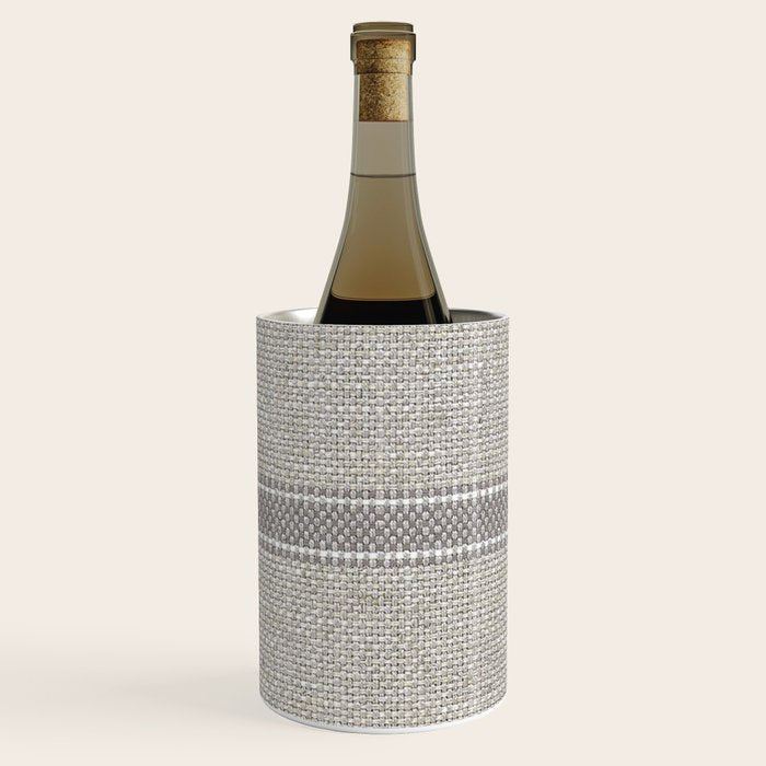 Vintage Grain sack Grey Linen  Wine Chiller Gallery Image 3