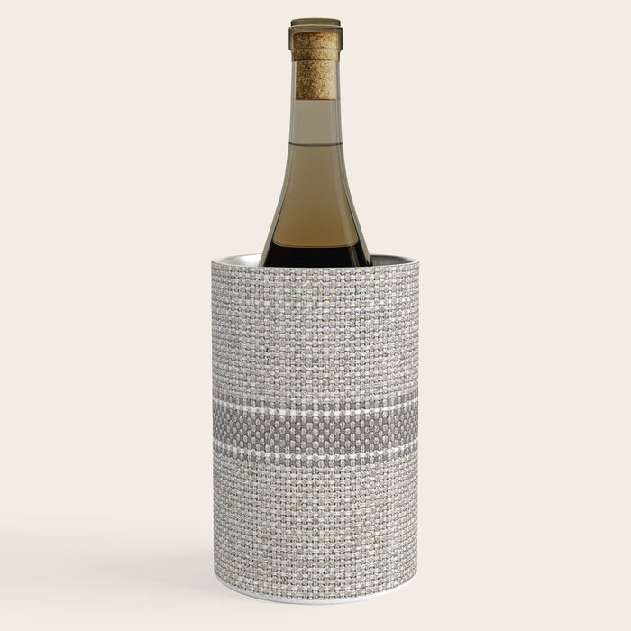 Vintage Grain sack Grey Linen  Wine Chiller Gallery Image 2