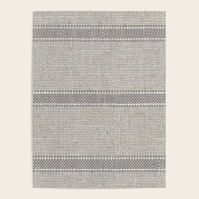 Vintage Grain sack Grey Linen  Poster Gallery Image 4