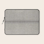 Vintage Grain sack Grey Linen  Laptop Sleeve Gallery Image 1
