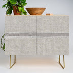 Vintage Grain sack Grey Linen  Credenza Gallery Image 1