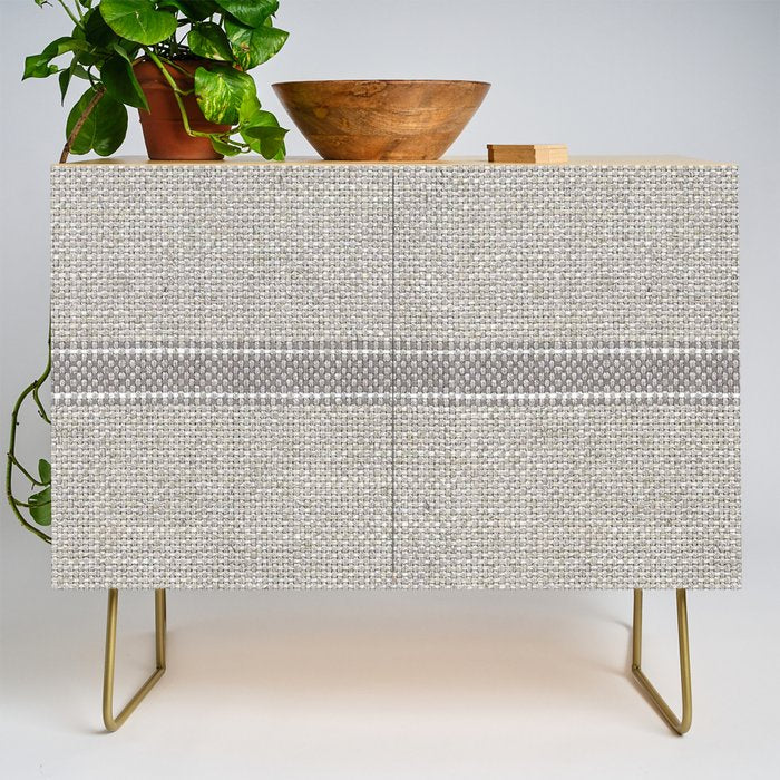Vintage Grain sack Grey Linen  Credenza Gallery Image 1