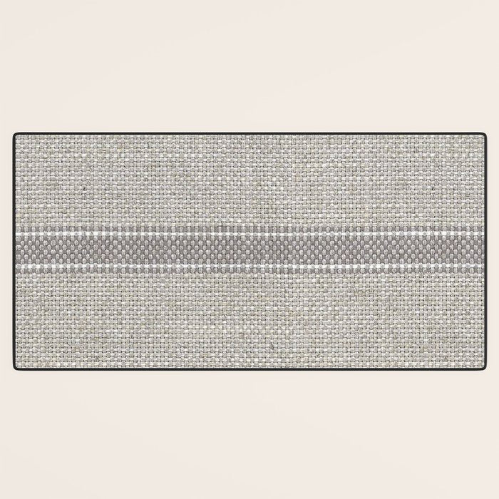 Vintage Grain sack Grey Linen  Desk Mat Gallery Image 3